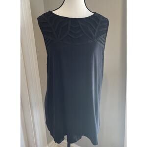 Liz Claiborne Black Sleeveless Top Women’s Size XL Mesh